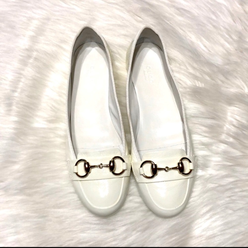 GUCCI Horsebit Patent Leather Loafers